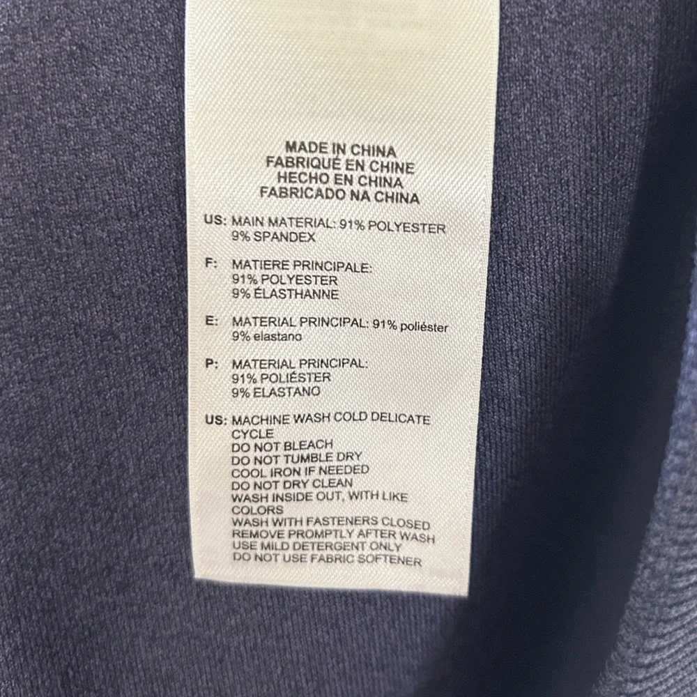 Adidas Golf Pullover Vest Mens L‎ Quarter Zip Performance Layer Navy Blue Large